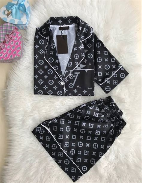 louis vuitton satin pyjamas|Louis Vuitton pj set.